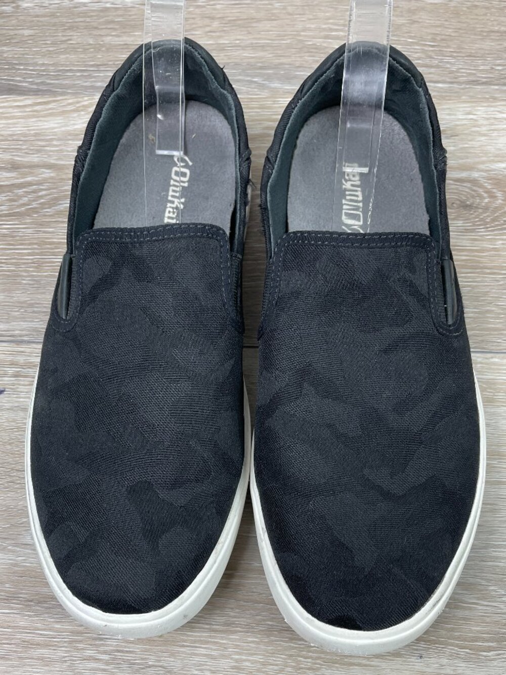 OluKai Lae'Ahi Pa'i Slip On Shoes Lava Rock Black Camo 10444-LRKE Men's Sz 10.5